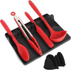 40pcs Silicone Spoon Holder 2 In 1 Spoon Holder For Kitchen Countertop