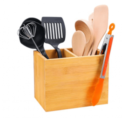 50 Pcs Bamboo Kitchen Utensil Holder for Countertop