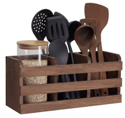 Wooden Countertop Utensil Holder 6 pcs